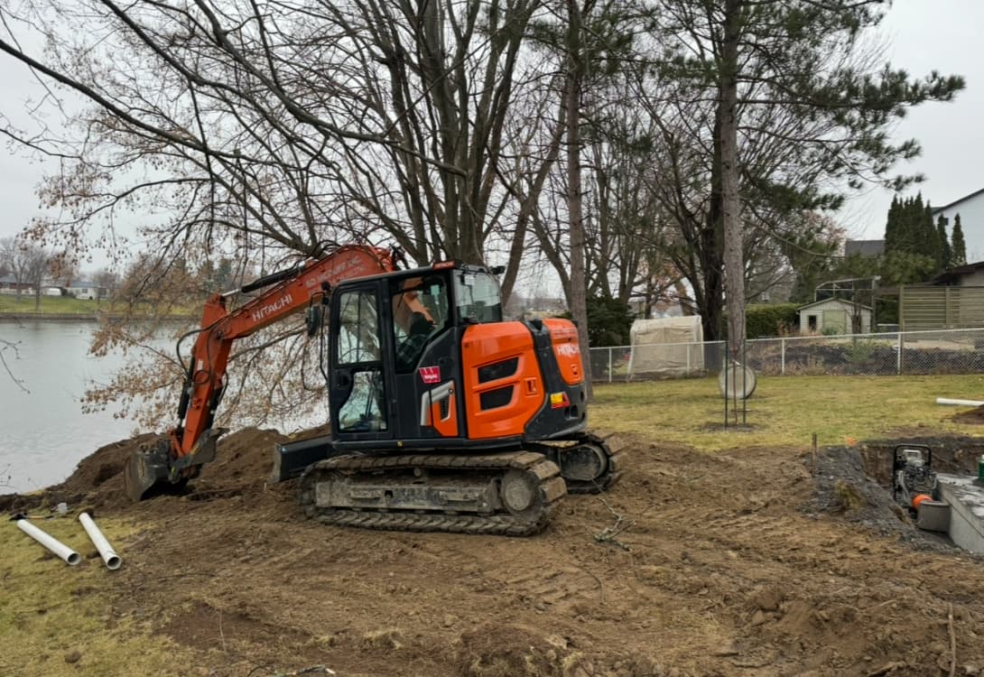 excavation pour fondation de maison